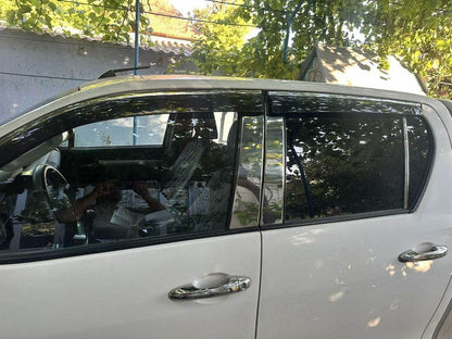 Windshields with chrome (4 pcs, Sunplex Chrome) for Toyota Hilux 2015↗ - Reelken Auto