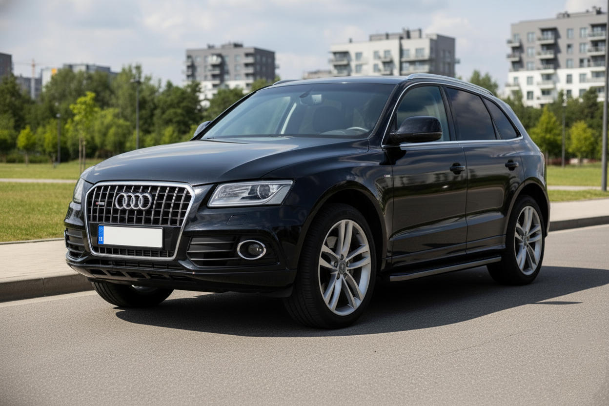 Side Steps Allmond Black (2 pcs, Aluminum) for Audi Q5 2008-2017 - image 1