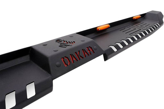 Side sills Dakar V2 with LED (2 pcs., metal) for Isuzu D-Max 2019↗ - Reelken Auto
