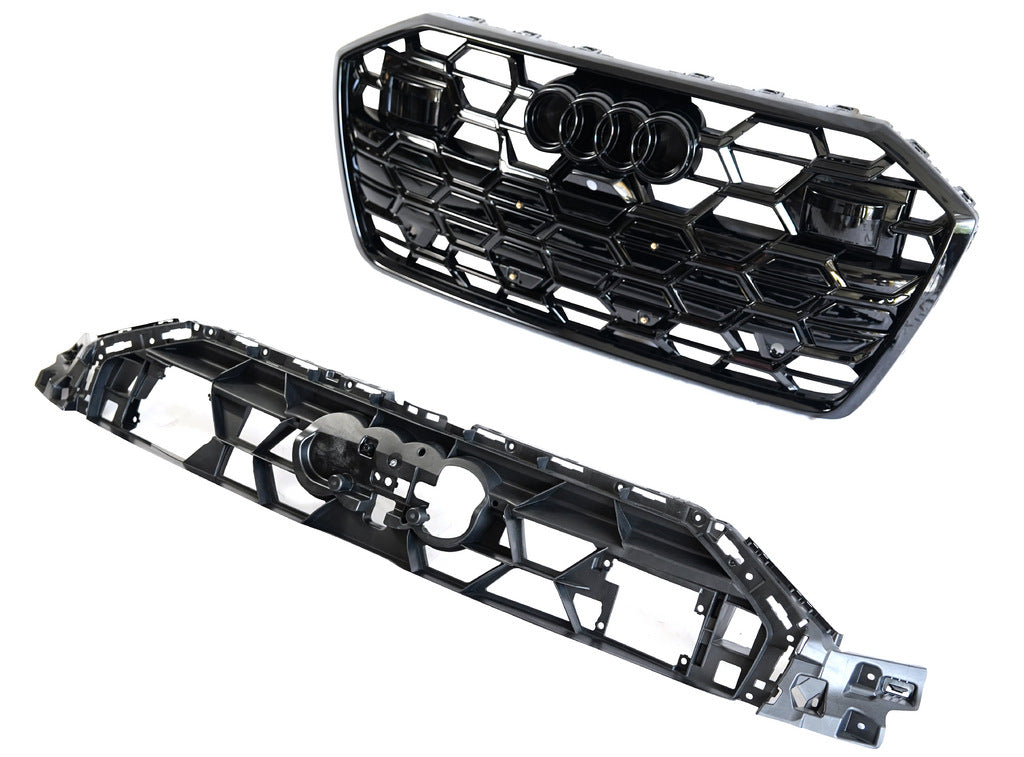 RS-style front grille (2024+, black) for Audi A6 C8 2018- - image 2