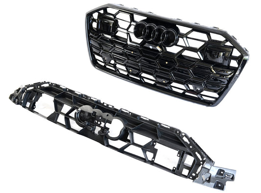 RS-style front grille (2024+, black) for Audi A6 C8 2018- - image 2