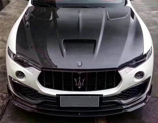 Hood Mansoru (natural carbon) for Maserati Levante - Reelken Auto