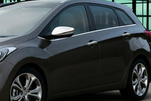 Mirror covers with indicator cut-out (2 pcs, stainless steel) for Hyundai I-30 2012-2017 - image 1