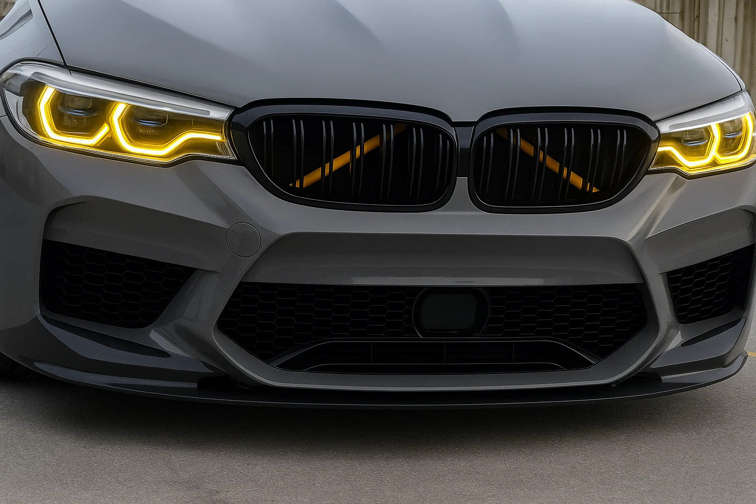 Kidney Grilles M-Look (2017-2020, Gloss Black) for BMW 5 Series G30/31 2017-2023 - image 1