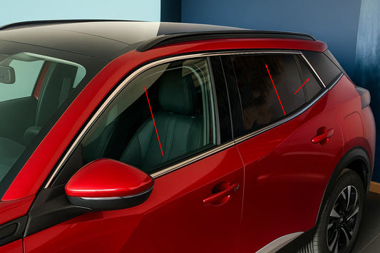 Upper window trim stainless steel (6 pcs) for Peugeot 2008 2019- - image 1