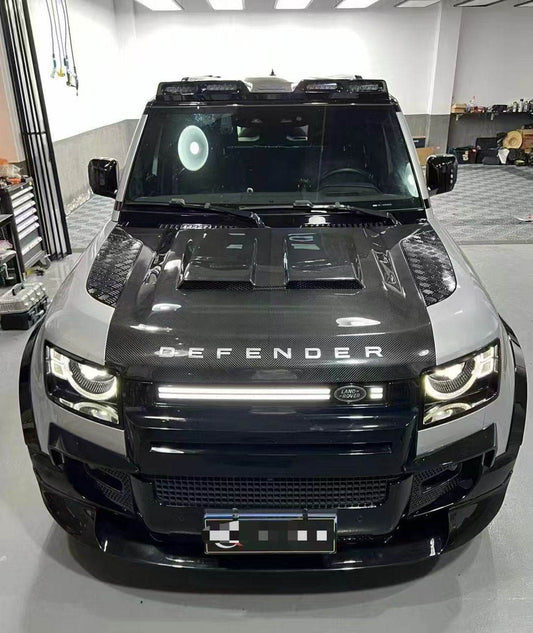 Carbon hood (natural carbon) for Land Rover Defender 2019↗︎ - Reelken Auto