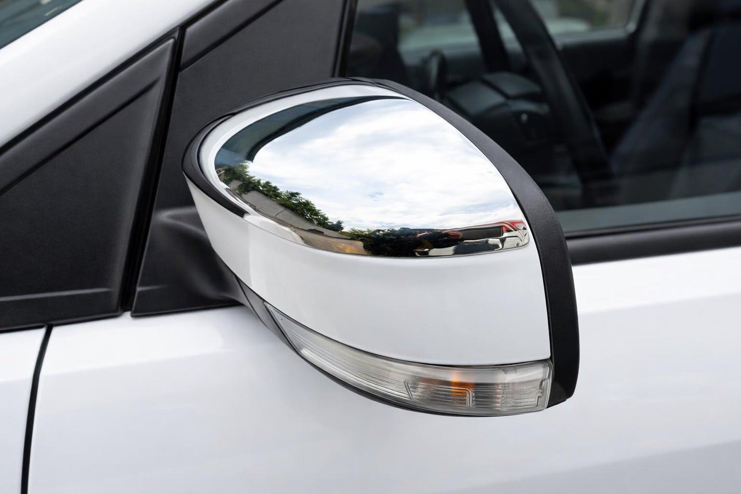 Mirror Covers (2 pcs, Stainless Steel) for Ford Focus II 2008-2011 - image 1