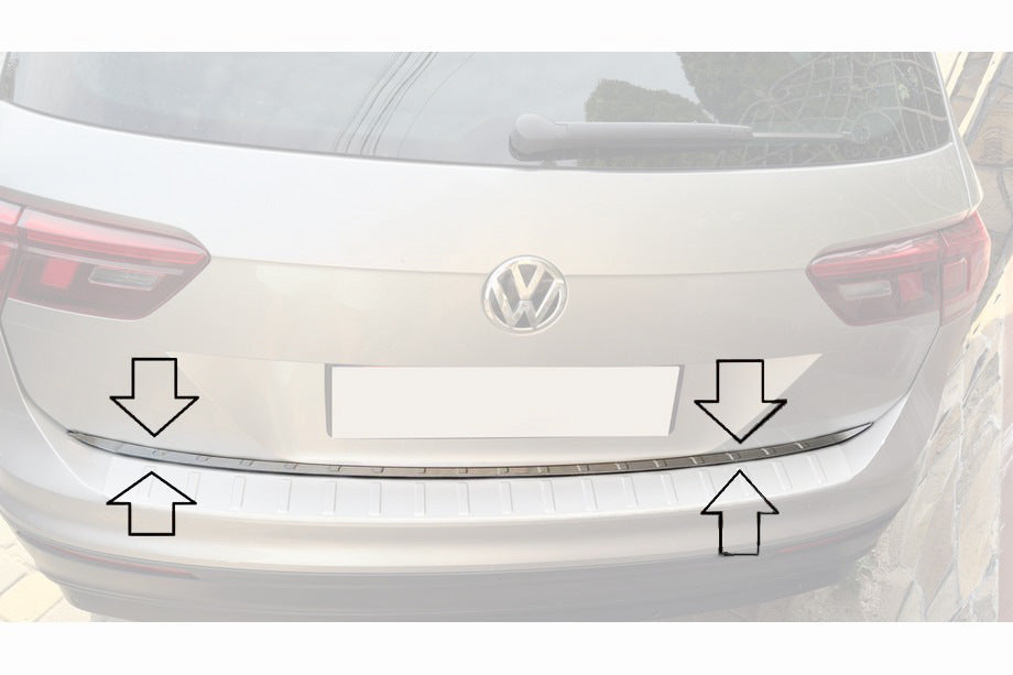 Trunk edge (stainless steel) for Volkswagen Tiguan 2016-2023 - image 4