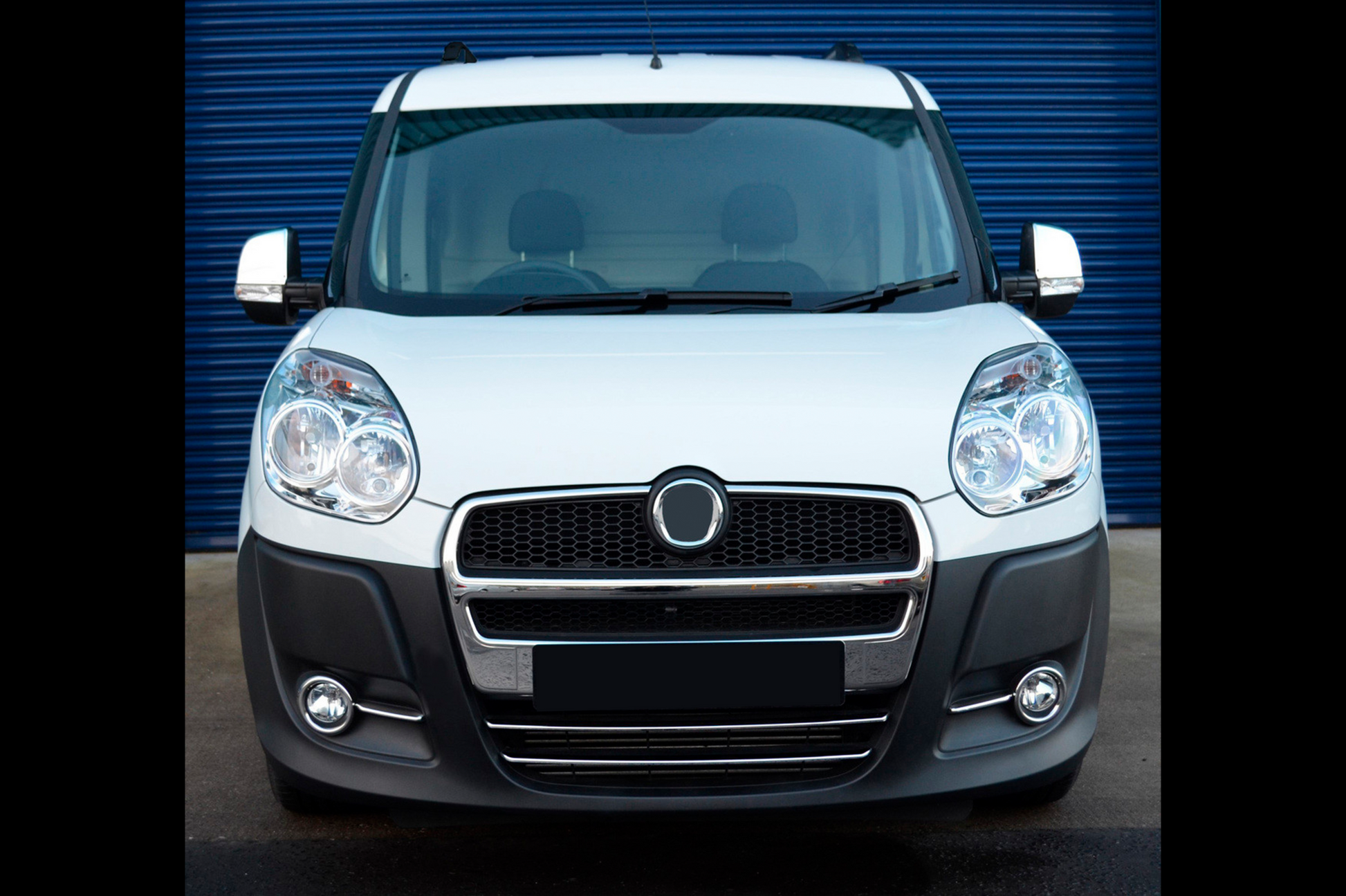 Lower grille trim (2010-2015, 2 pcs, stainless steel) for Fiat Doblo II 2010-2022 - image 5