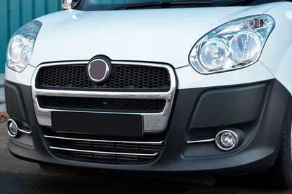 Lower grille trim (2010-2015, 2 pcs, stainless steel) for Fiat Doblo II 2010-2022 - image 7