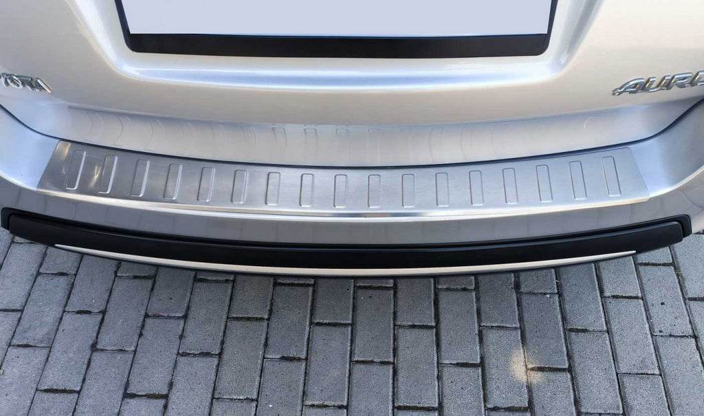Rear bumper cover Carmos (SW) (stainless steel) for Toyota Auris 2012-2018 - Reelken Auto