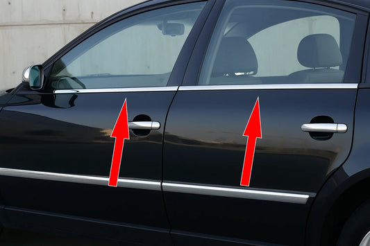 Exterior window trim stainless steel (4 pcs) for Volkswagen Passat B5 1997-2005 - image 1