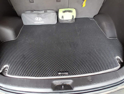 Trunk Mat (EVA, Black) (5-Seater) for Hyundai Santa Fe 2 2006-2012 - image 1