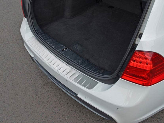 Rear bumper cover (2006-2008, SW, stainless steel) for BMW 3 series E-90/91/92/93 2005-2011 - Reelken Auto