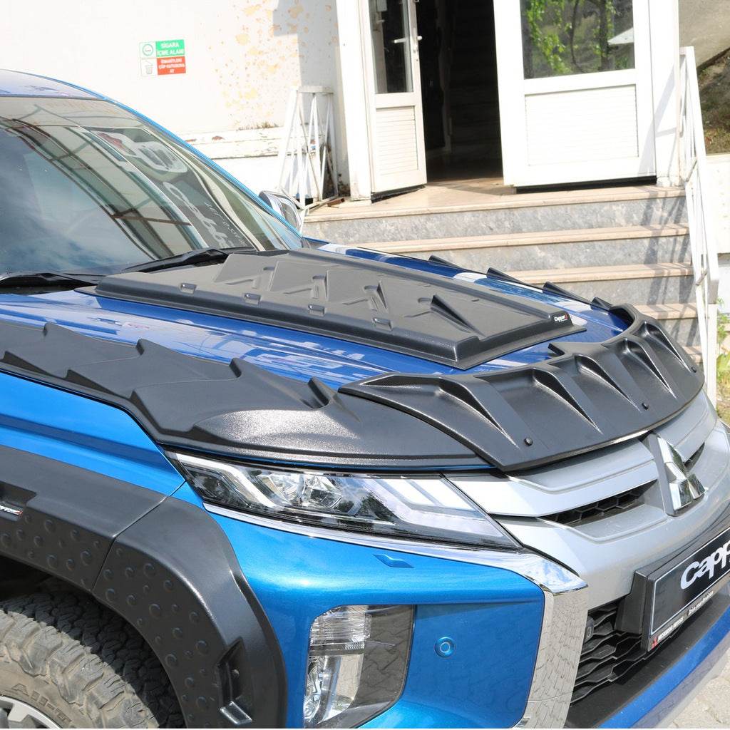 Set of lining for the hood DRAGON (2019+, 3 pcs) for Mitsubishi L200 2015-2024 - Reelken Auto