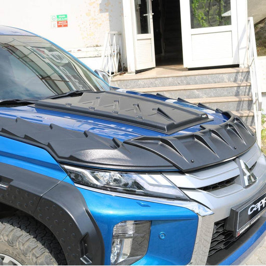 Set of lining for the hood DRAGON (2019+, 3 pcs) for Mitsubishi L200 2015-2024 - Reelken Auto