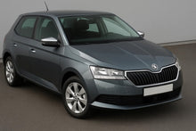 Mirror covers with indicator cutout (2 pcs, stainless steel) for Skoda Fabia 2014-2021 - image 1