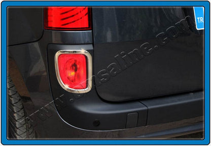 Edging of rear reflectors (2 pcs., stainless steel) for Renault Kangoo 2008-2020 - Reelken Auto