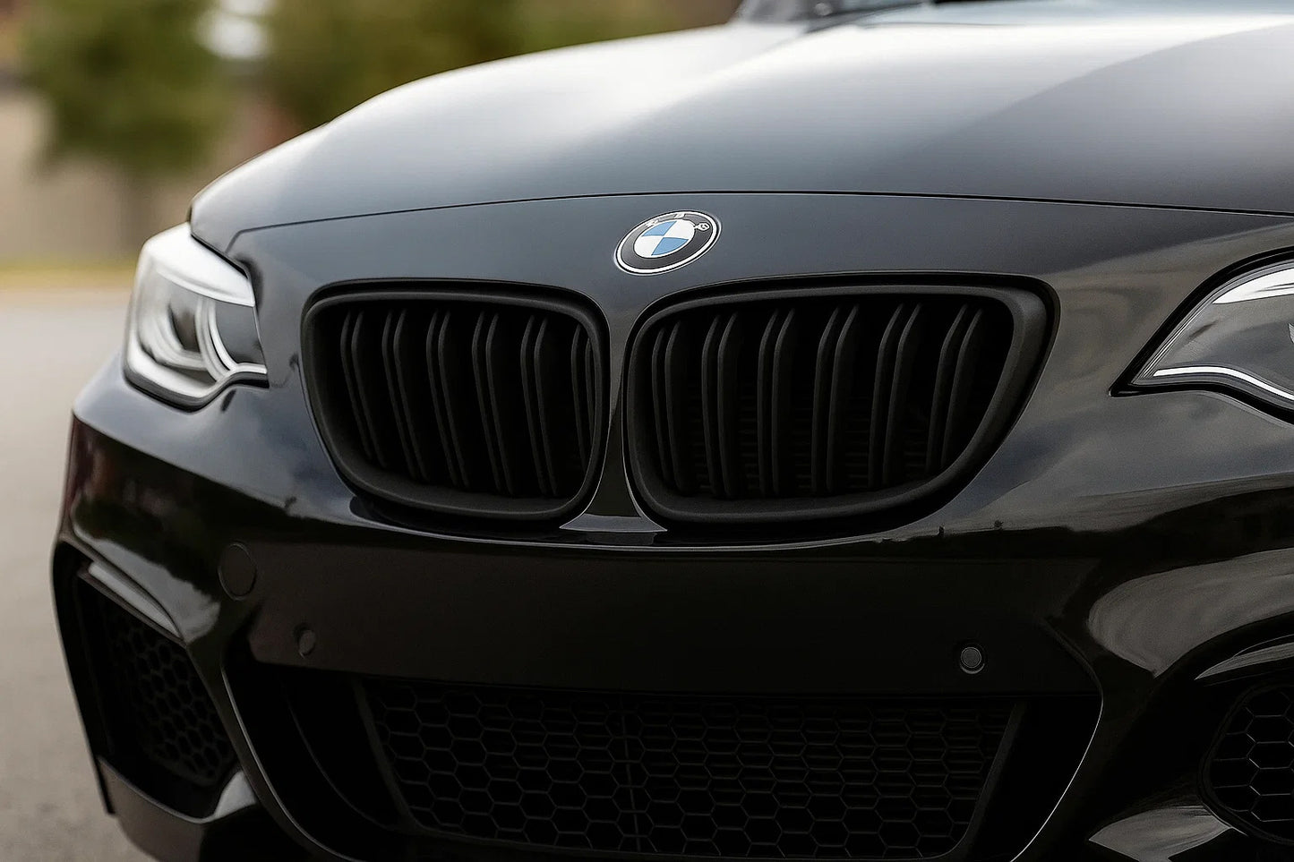 Kidneys M-Look (black matte) for BMW 2 Series F22/F23 2014-2021 - image 1