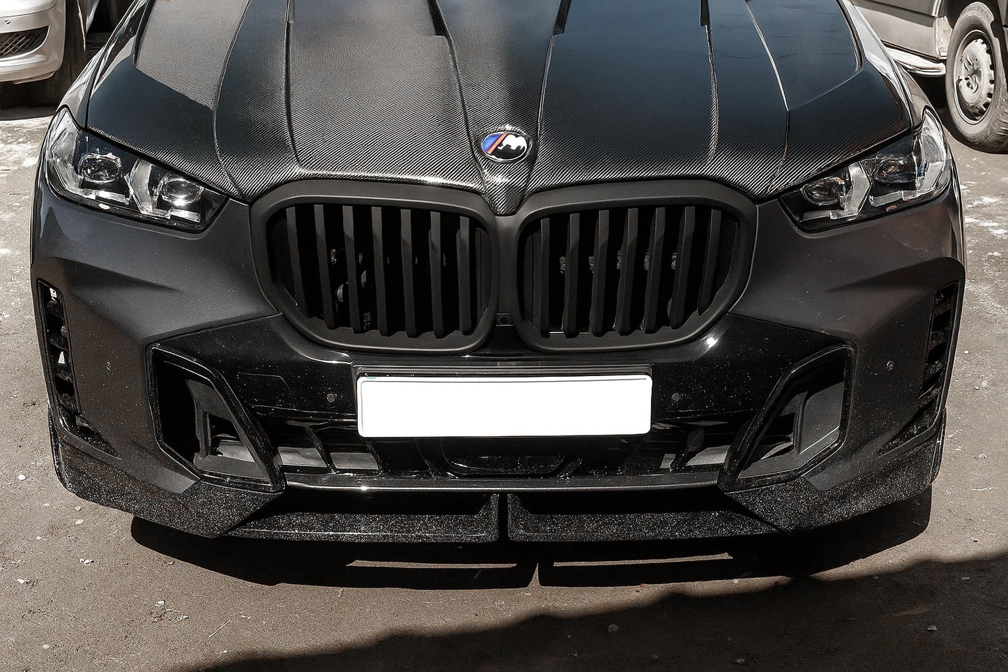 Kidney Grilles 1 Bar (2023+, Matte Black) for BMW X5 G05 2019–2026 - image 1