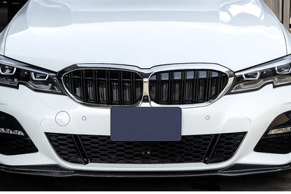 M-Look V2 Kidney Grilles (2018-2022, Gloss Black with Chrome Trim) for BMW 3 Series G20/G21 2018- - image 1
