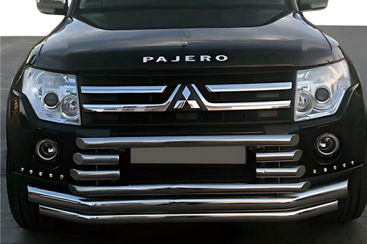 Front Bull Bar ST015-9 (Stainless Steel) for Mitsubishi Pajero Wagon IV 2006-2021 - image 1
