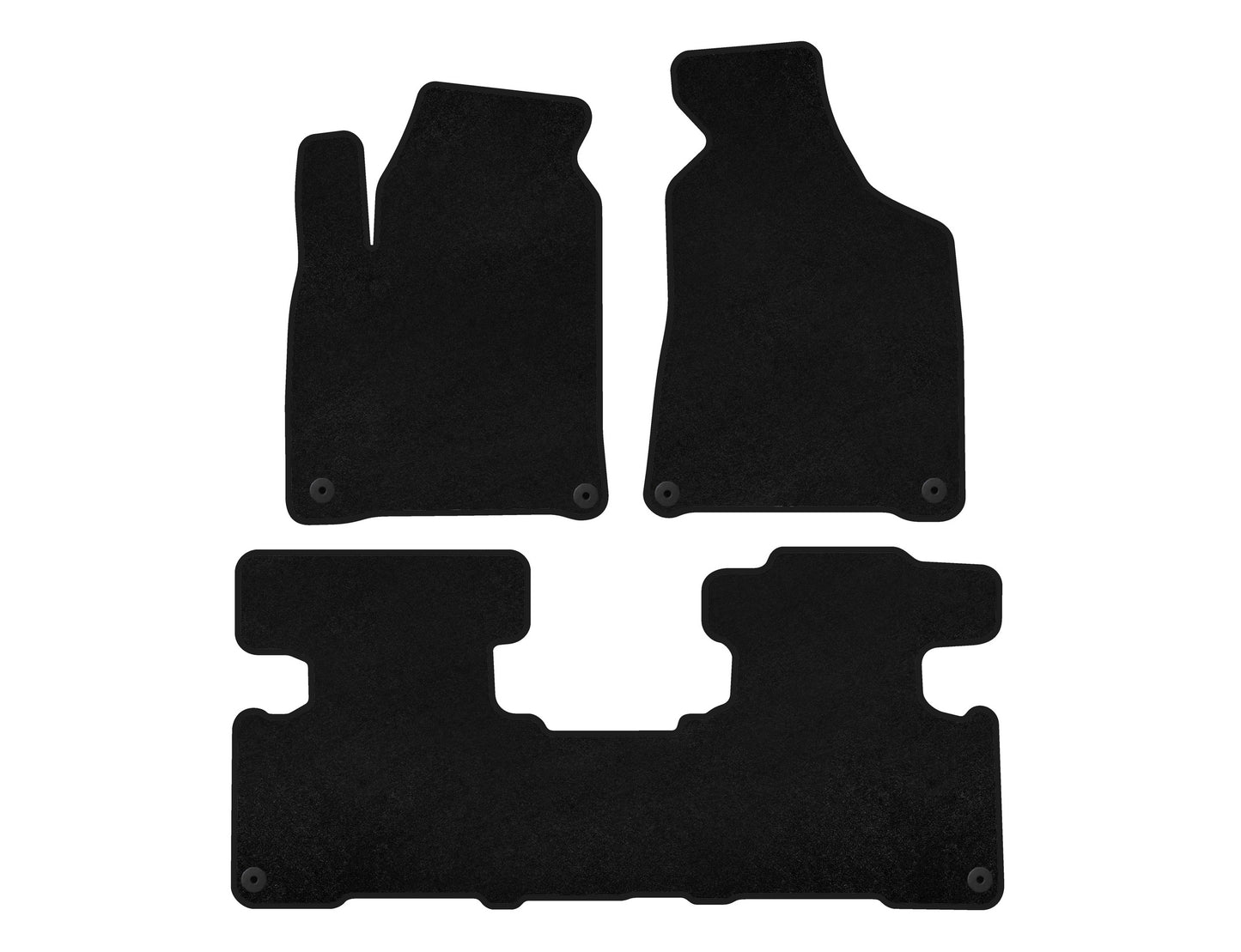 Premium Textile Floor Mats (2010-2016, Black) for SsangYong Korando 2010-2019 - image 1