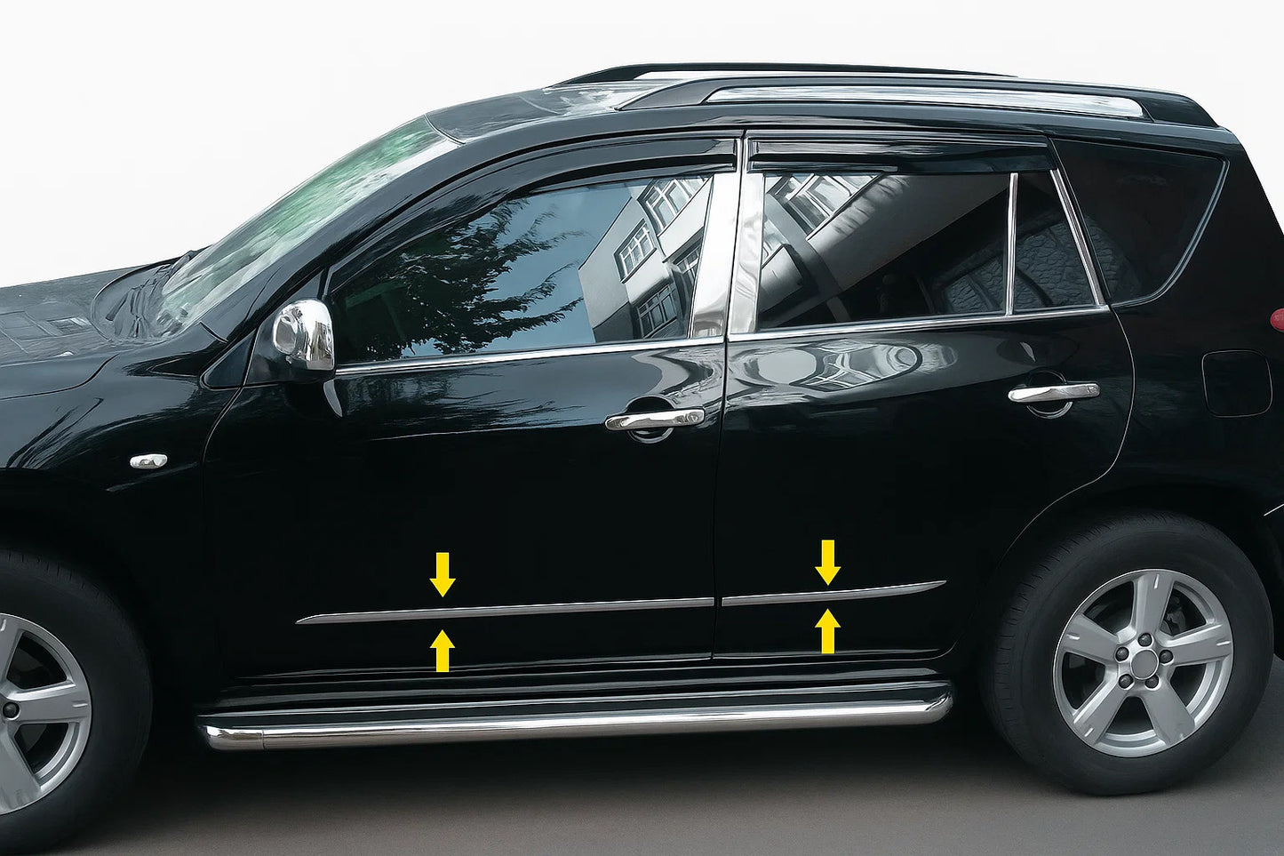 Stainless Steel Door Moldings for Toyota Rav 4 2006-2013 - image 3