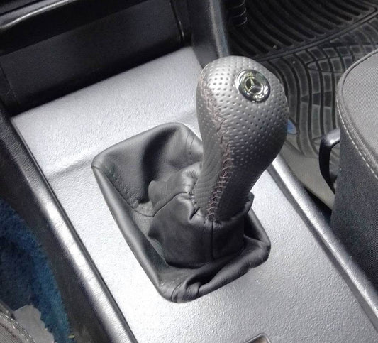 Gear shift knob V1 (leather) for Mercedes E-class W124 1984-1997 - Reelken Auto