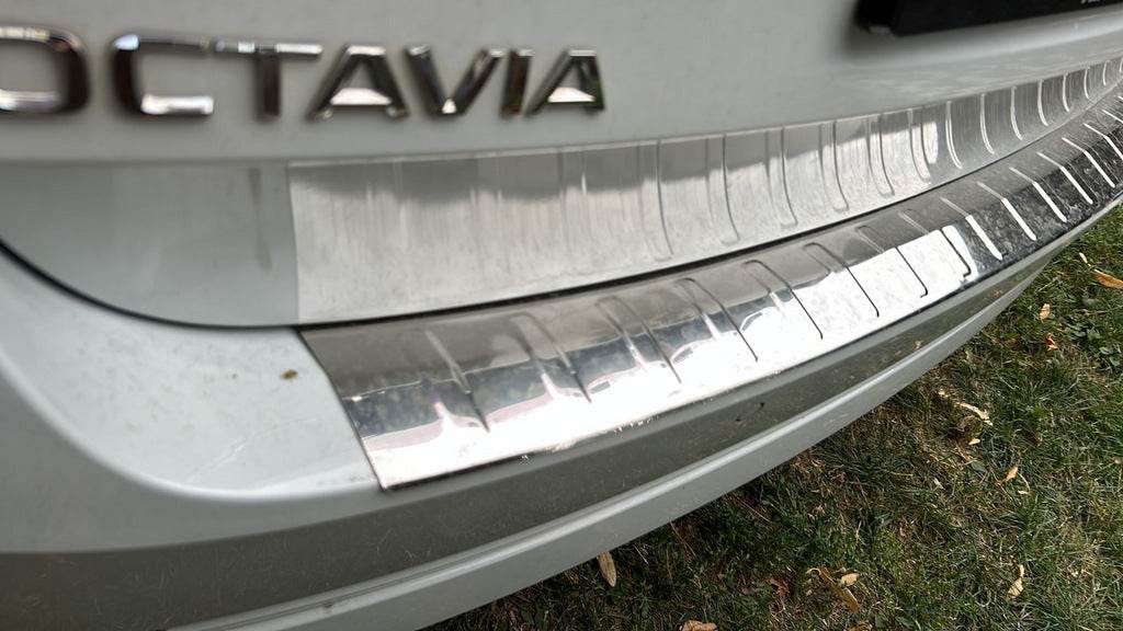 Rear bumper trim Carmos (SW, stainless) for Skoda Octavia IV A8 2020↗︎ - Reelken Auto