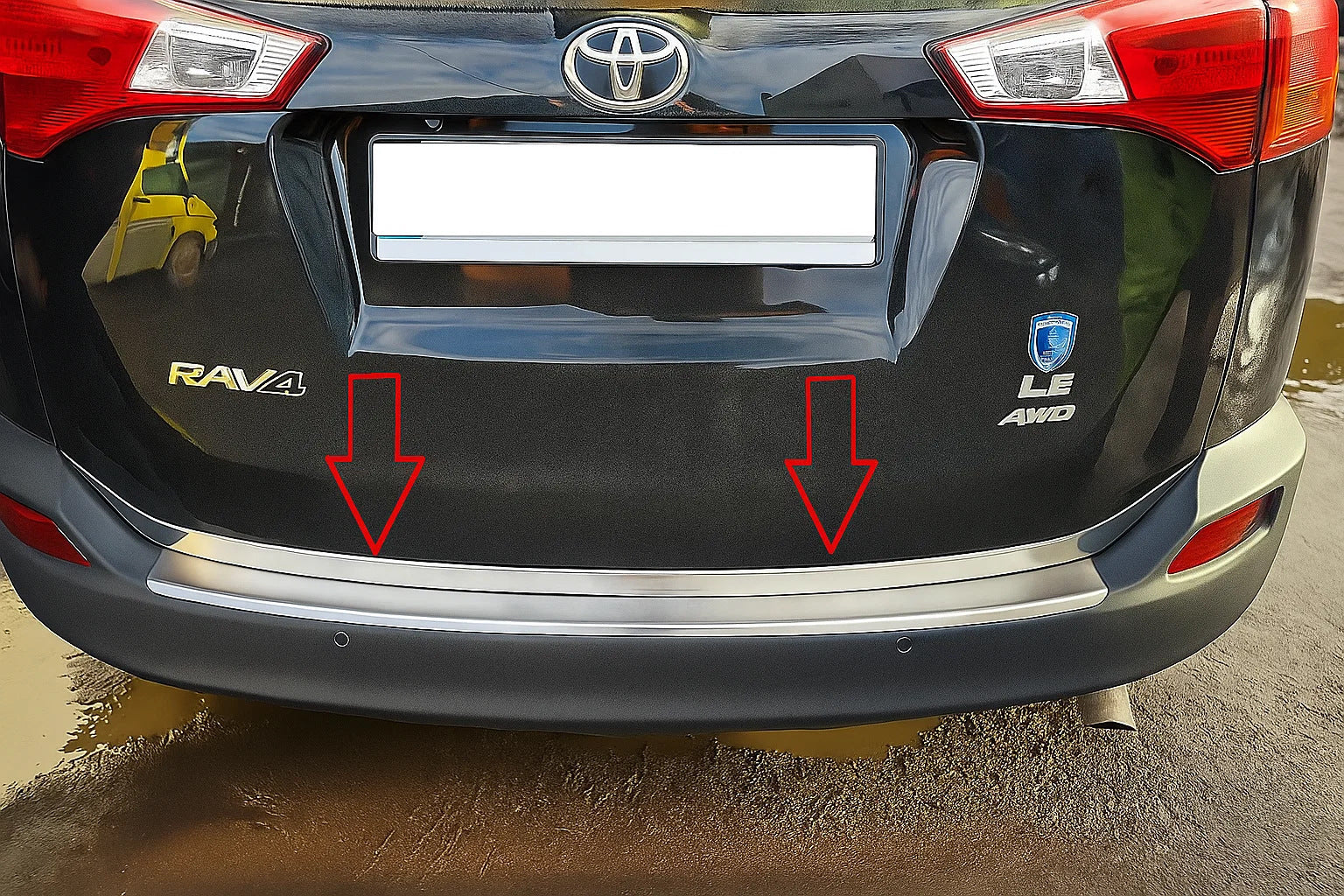 Trunk trim Libao V1 (2013-2016, stainless steel) for Toyota Rav 4 2013-2018 - image 1