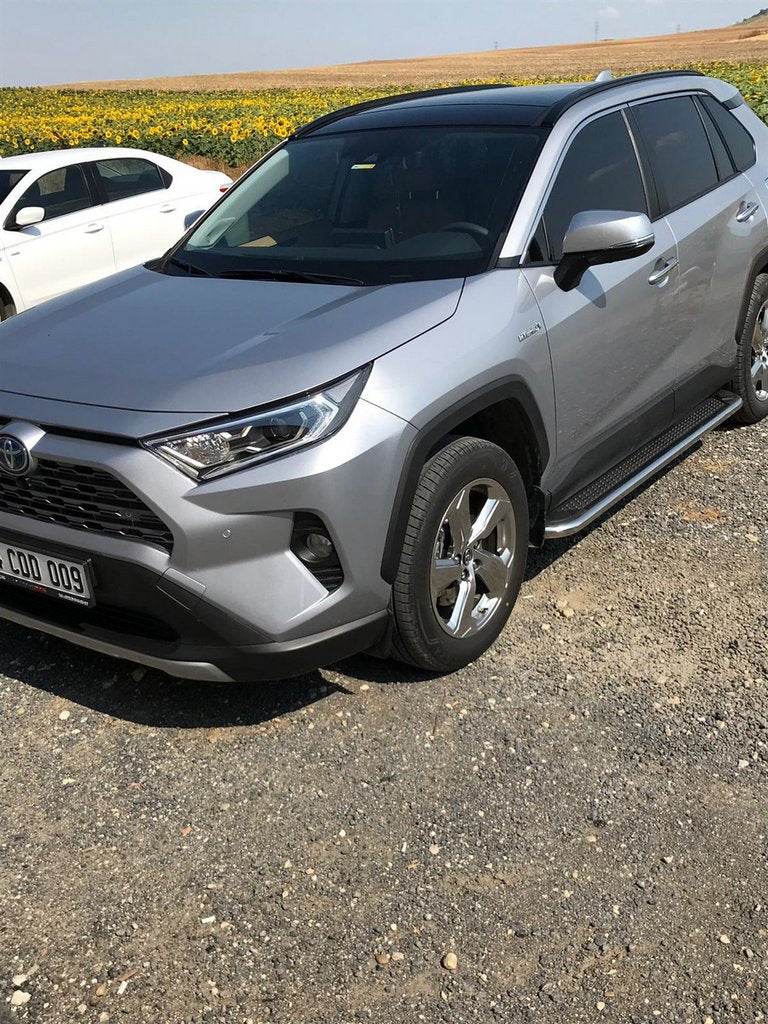 Maydos V2 side sills (2 pcs., aluminum with stainless steel) for Toyota Rav 4 2019- - Reelken Auto