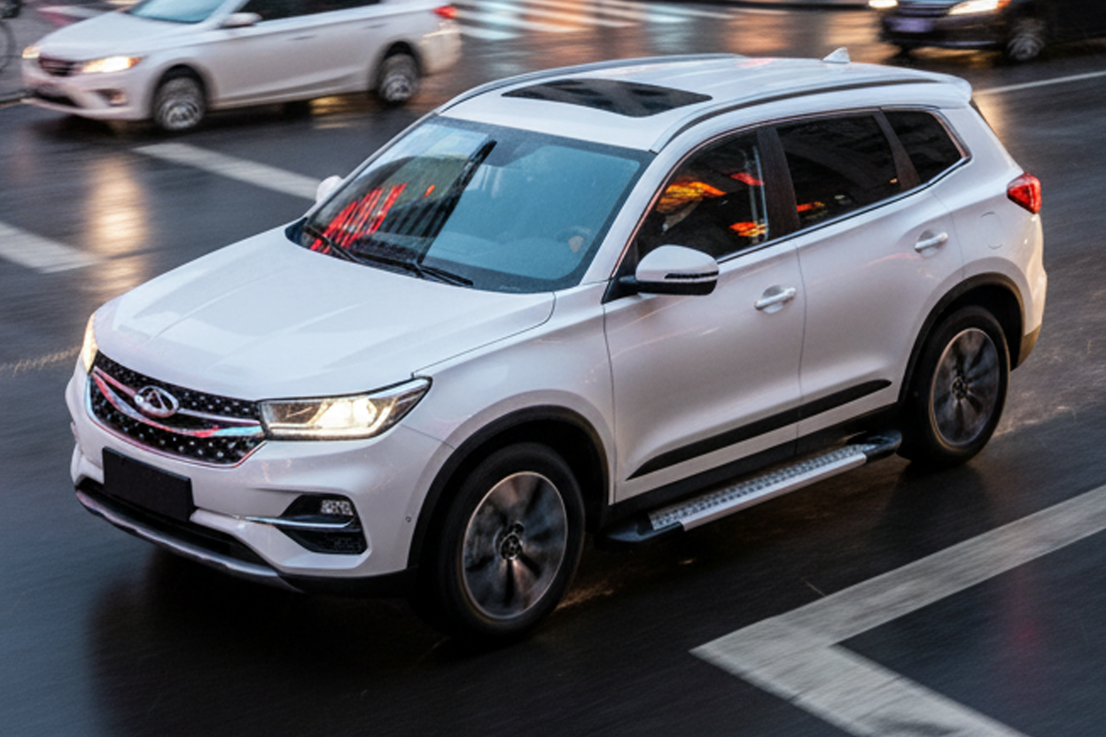 Side Steps New Vision Grey (2 pcs, Aluminum) for Chery Tiggo 7 2020- - image 1