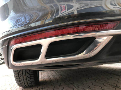 Covers for the silencer Carmos SD/SW (2019+, 3 pcs., stainless steel) for Volkswagen Passat B8 2015-2023 - Reelken Auto