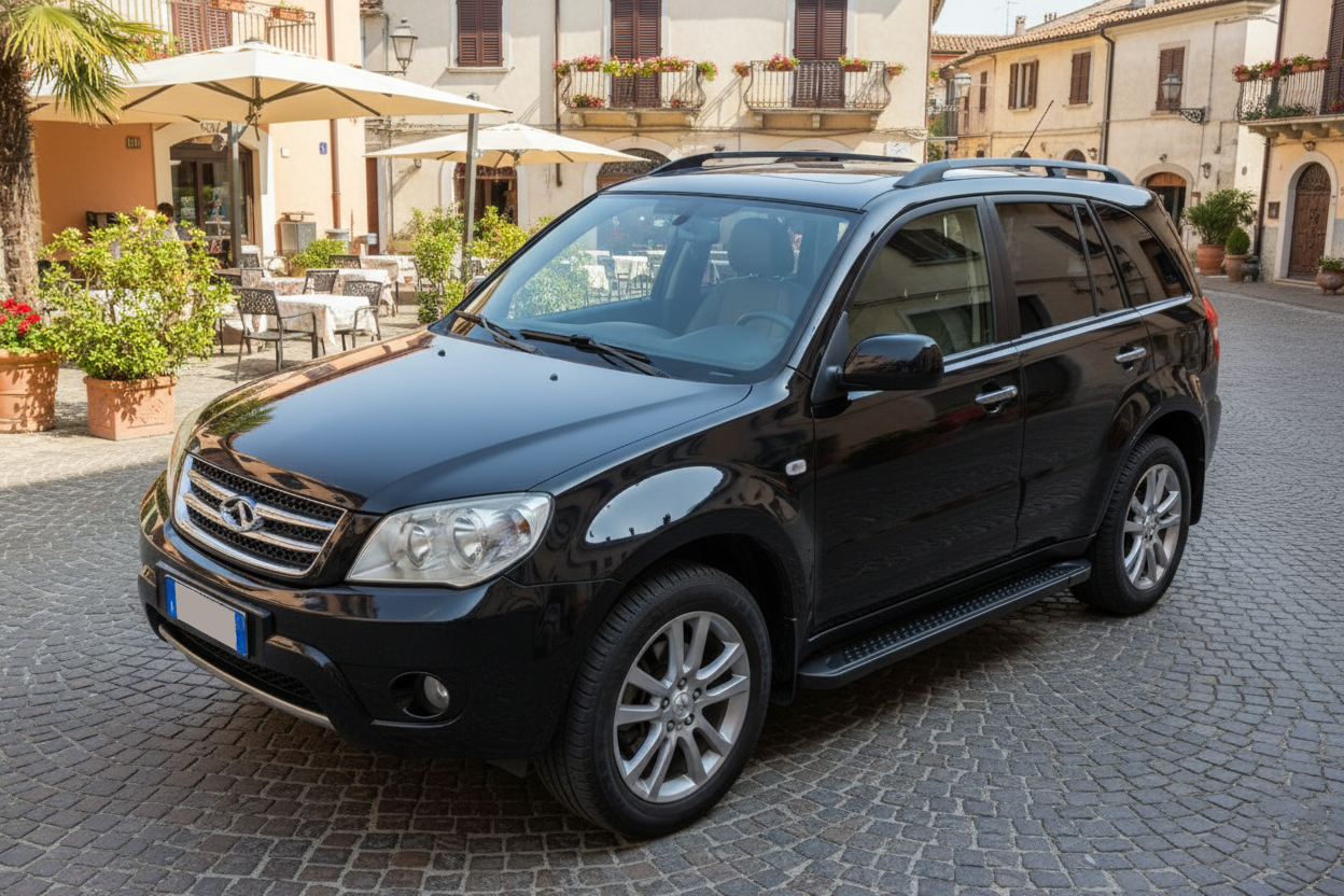 Side Steps Allmond Black (2 pcs, Aluminum) for Chery Tiggo 3 2005- - image 1