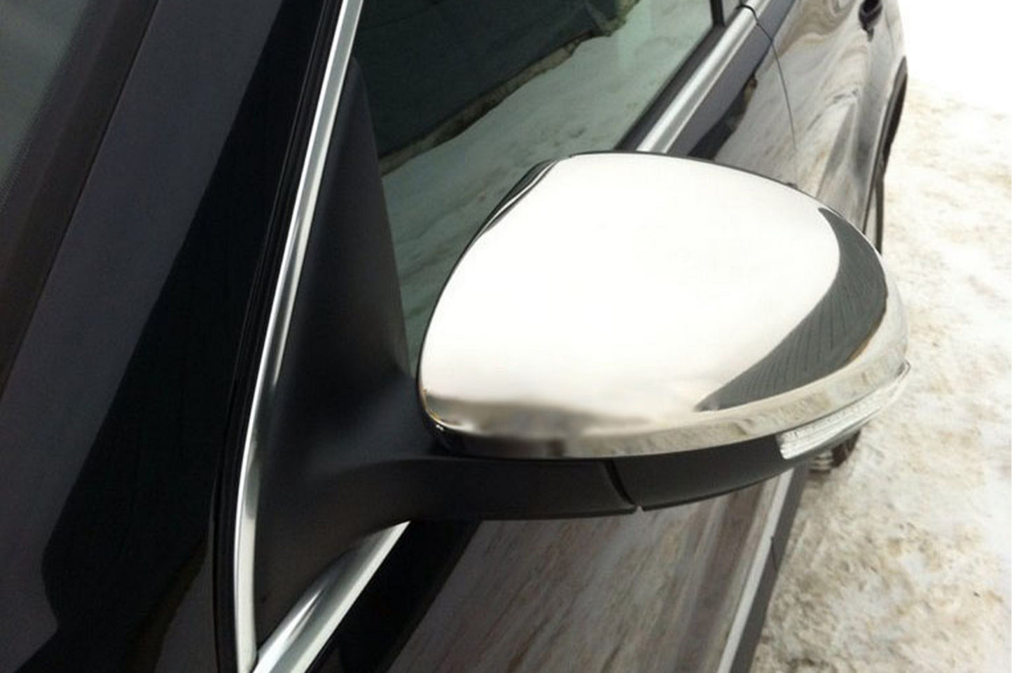 Mirror Covers (2 pcs, Stainless Steel) for Volkswagen Tiguan 2007-2016 - image 4