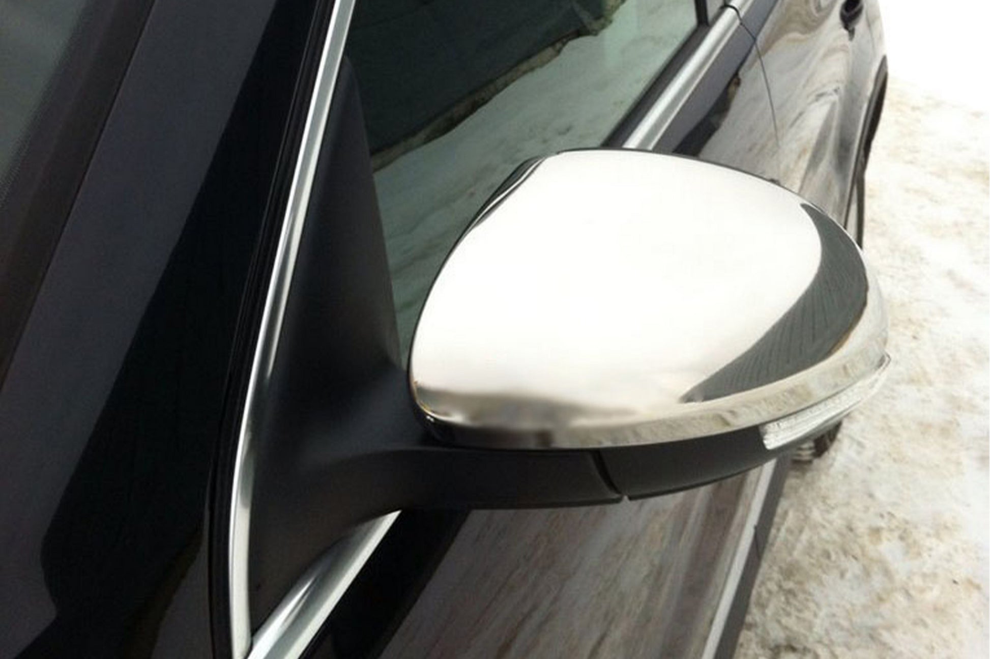 Mirror Covers (2 pcs, Stainless Steel) for Volkswagen Tiguan 2007-2016 - image 4