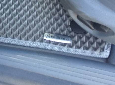 Mercedes aluminum nameplate for floor mats (1pc) for Mercedes - Reelken Auto