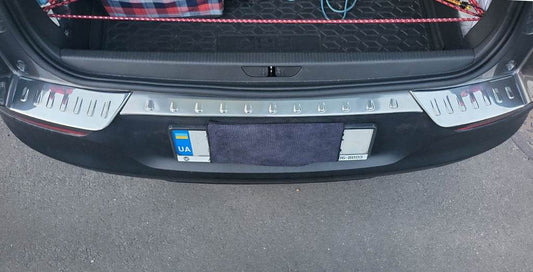 Cover on the rear bumper (3 pcs., stainless steel) for Opel Grandland X - Reelken Auto