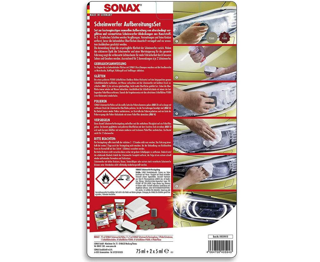 Sonax Plastic headlight polishing kit - Reelken Auto