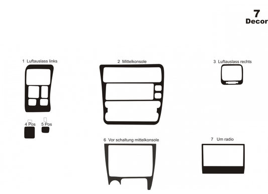 Dashboard Trim Covers for Toyota Corolla 1993-1998 - image 1