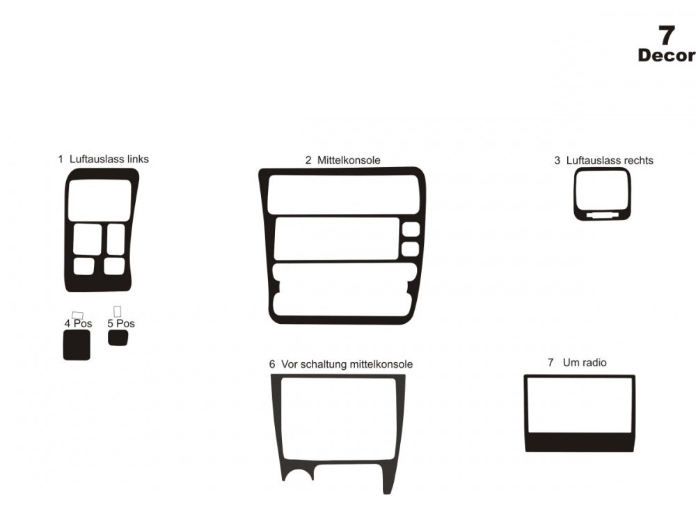 Dashboard Trim Covers for Toyota Corolla 1993-1998 - image 1