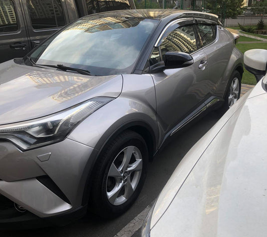 Window deflectors with chrome trim (4 pcs, Niken) for Toyota C-HR 2016-2023 - image 2