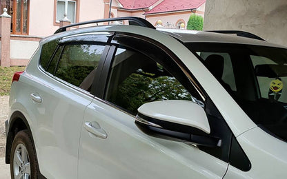 Window deflectors with chrome trim (4 pcs, Niken) for Toyota Rav 4 2013-2018 - image 4