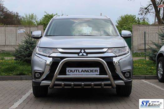 The WT003 bumper guard (stainless) for Mitsubishi Outlander 2012-2021 - Reelken Auto
