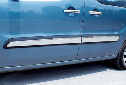 Door moldings (4 pcs., stainless steel) for Citroen Berlingo 2008-2018 - image 1