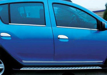 The outer edging of the glass (4 pieces, stainless.) for Dacia Sandero 2007-2013 - image 1