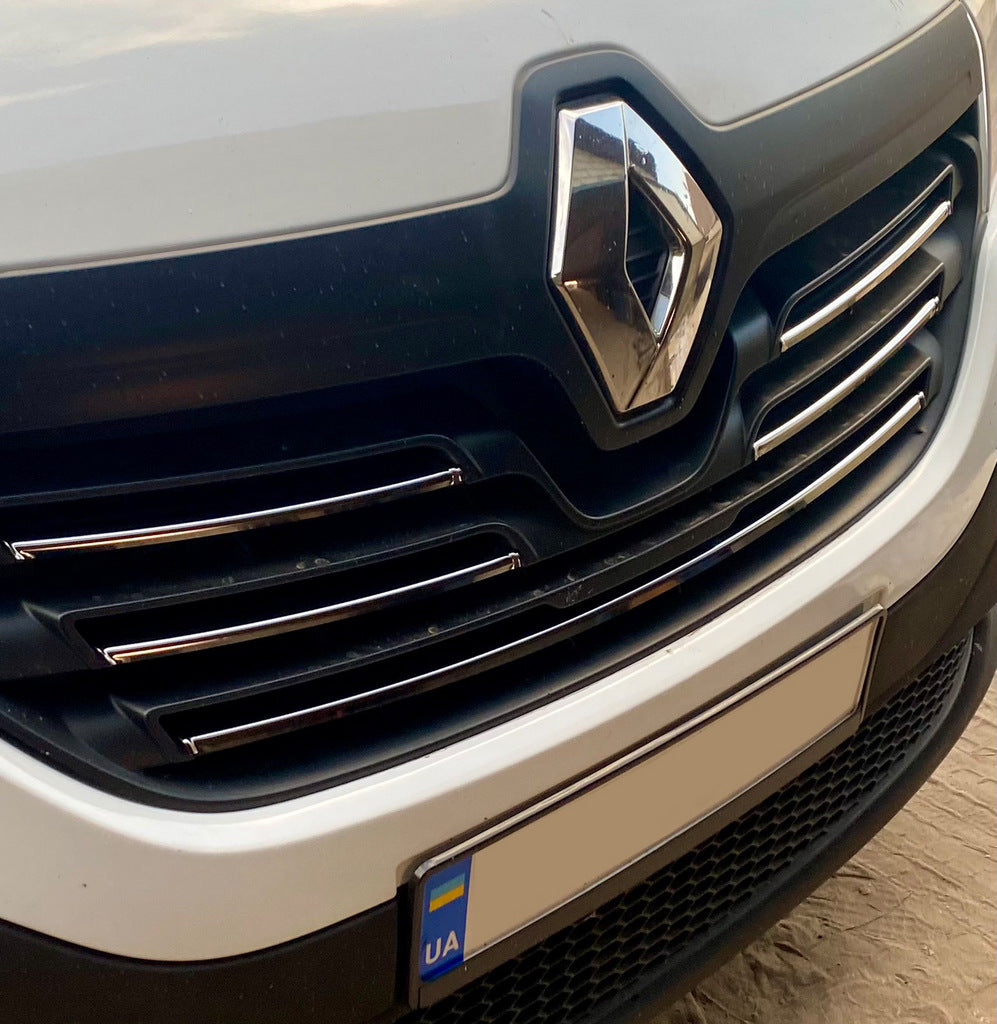 Chrome Grille Covers 2015-2019 (5 pcs, stainless steel) for Renault Trafic 2015- - image 5