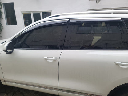 Window Deflectors with Chrome Trim (4 pcs, Niken) for Volkswagen Touareg 2010-2018 - image 2