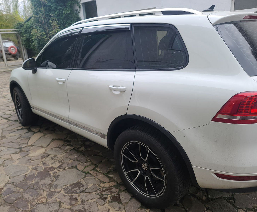 Window Deflectors with Chrome Trim (4 pcs, Niken) for Volkswagen Touareg 2010-2018 - image 1